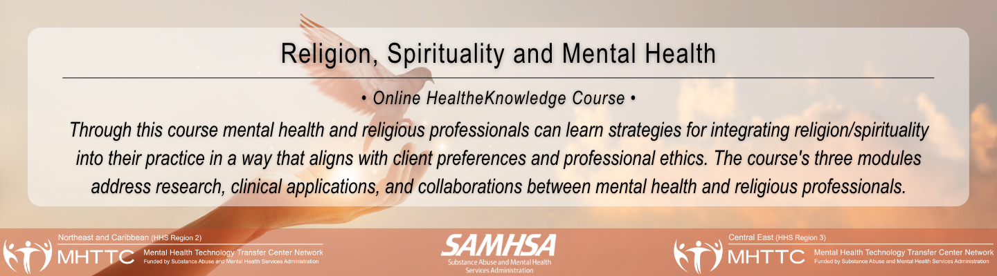 Religion, Spirituality and Mental Health