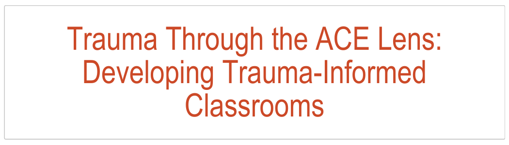 Trauma Through the ACE Lens: Developing Trauma-Informed Classrooms
