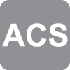 The letters "A" and "C" and "S" written in white on a dark grey background square with rounded corners.