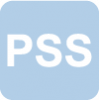 The letters P and S and S written in white on a light blue background square.